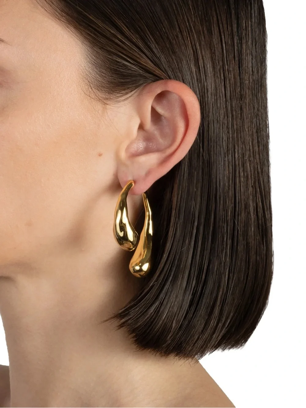Alexis Bittar Molten Gold Scoop Front Back Earring_10